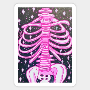 Pink Ribcage Sticker